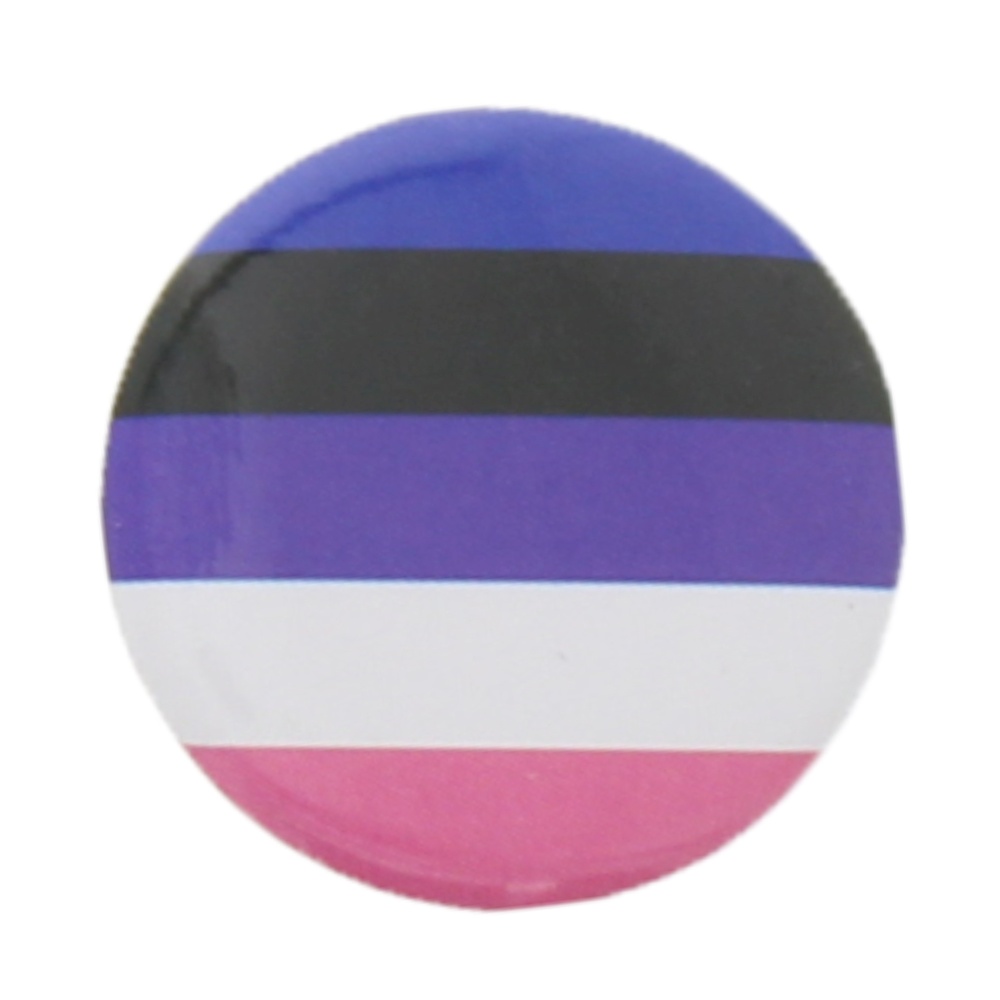 Zac's Alter Ego - Genderfluid Equality Flag Badge/button - Multicolours